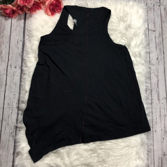 Sundry Asymmetrical Racerback Tank Black Sz 3 - Picture 6 of 9